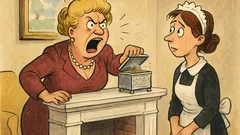 Dowcip: Pewna bogata dama trzymała urnę...