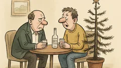 Dowcip: Dwóch facetów przy wódeczce...