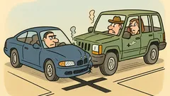 Dowcip: Wczoraj na skrzyżowaniu zderzyły się BMW...