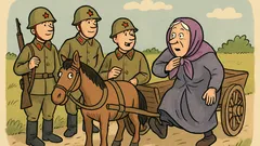 Dowcip: Rosyjskie wojsko zatrzymuje furmankę...