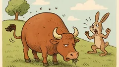 Dowcip: Na łące pasie się ogromny byk...