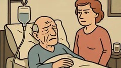 Dowcip: Mężczyzna leży na łożu śmierci...