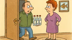 Dowcip: Wchodzi facet do domu z trzema półlitrówkami