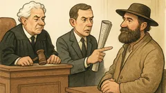 Dowcip: Baca przed sądem za pobicie gazetą