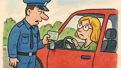 Dowcip: Policjant zatrzymuje kobietę do kontroli