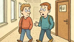 Dowcip: Dwóch studentów spaceruje po korytarzu