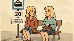 Dowcip: Siedzą dwie blondynki na przystanku...