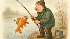 Dowcip: Siedzi Wacek na zimnym brzegu...