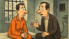 Dowcip: Kolega pyta więźnia, jak tu trafił