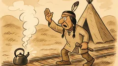 Dowcip: Wódz Indian staje na torach...