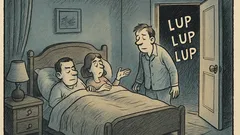 Dowcip: Noc. Mąż śpi, nagle łup, łup...