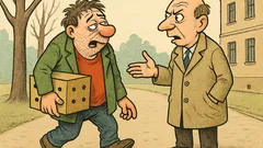 Dowcip: Pijany facet niesie pudełko z dziurami