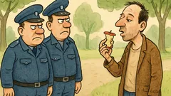 Dowcip: Dwóch policjantów spaceruje po parku...