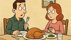 Dowcip: Młodzi małżonkowie zasiadają do obiadu...