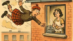 Dowcip: Szkot spada z dachu i krzyczy...