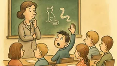 Dowcip: Lekcja biologii, nauczycielka mówi o jąkaniu...