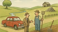 Dowcip: Facet z USA pyta rolnika o ziemię