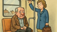 Dowcip: Starszy pan siedzi w tramwaju i...