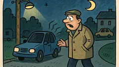 Dowcip: W nocy wiele samochodów myśli...