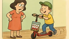 Dowcip: Mamo, czemu zdjęcie piłkarzy na hulajnodze?