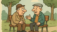 Dowcip: Dwóch starszych panów siedzi na ławce...
