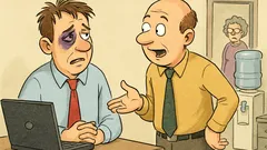 Dowcip: Rano w biurze – Stary, skąd masz…