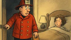 Dowcip: Policjant wraca nocą do domu...