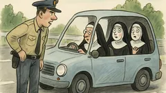 Dowcip: Trzy zakonnice jadą autostradą...