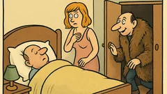 Dowcip: Żona z kochankiem w łóżku, gdy...