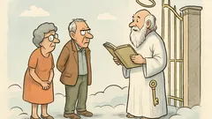 Dowcip: Stara para trafia do nieba...