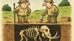 Dowcip: Archeolodzy znaleźli głęboko szkielet mamuta