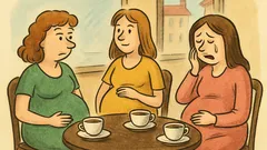 Dowcip: Trzy kobiety w ciąży w kawiarni...