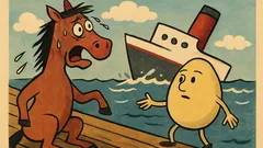 Dowcip: Koń i Żółtko płyną statkiem...